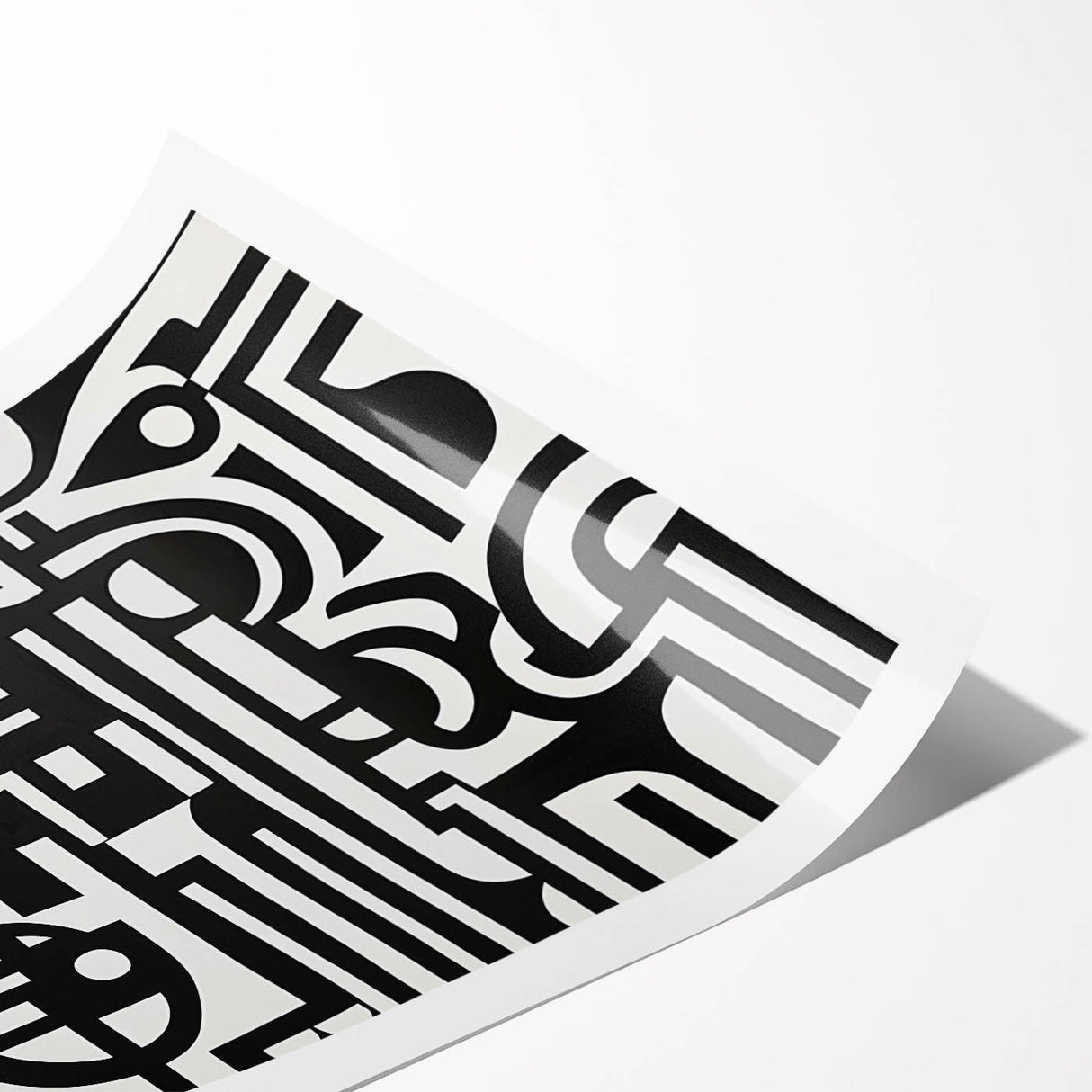 Black and White Abstract Wall Art – Modern Canvas for Living Room