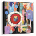 Abstract geometric framed canvas artwork showcasing a black and white design with sharp angles and intricate patterns, perfect for modern home decor and styling.