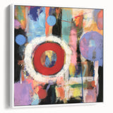 Framed abstract geometric canvas art in white, showcasing a modern design with sharp lines and subtle textures, ideal for contemporary home decor.