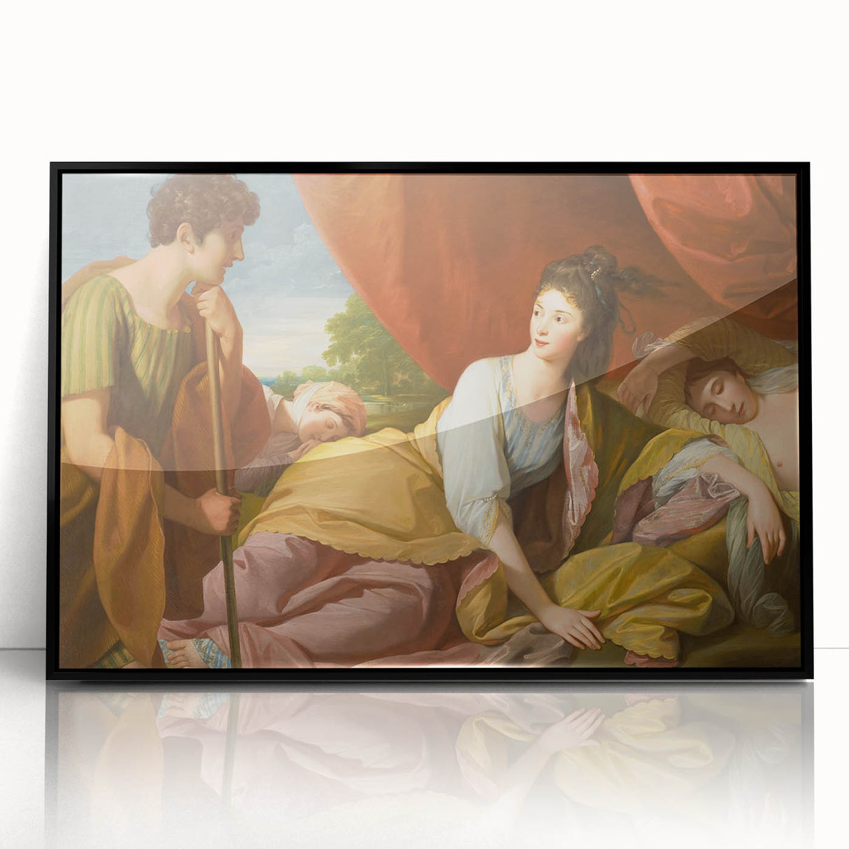 Neoclassical Art Print: Cymon and Iphigenia by West - 18th Century Classicism