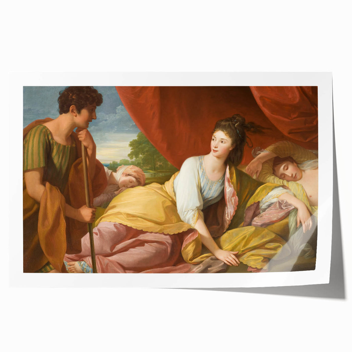 Neoclassical Art Print: Cymon and Iphigenia by West - 18th Century Classicism
