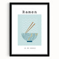 Extra large abstract art print featuring vibrant, colorful textures of food dishes on a black framed canvas.