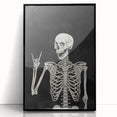 Rock On Skeleton Halloween Wall Art - Spooky Gothic Decor