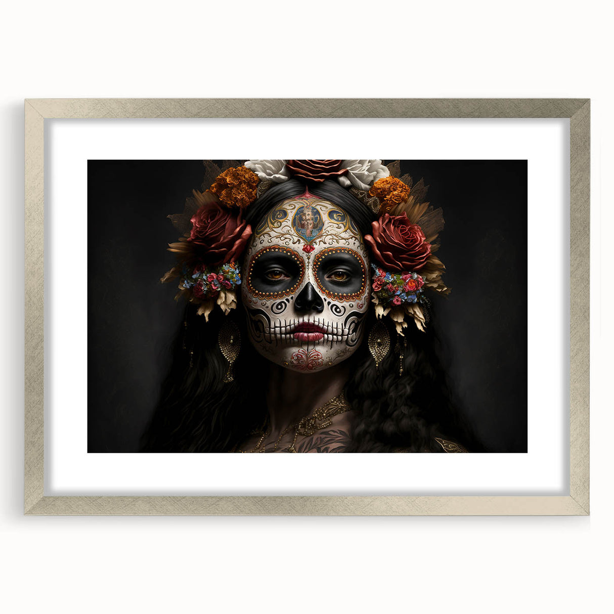 Regal Catrina Portrait – Day of the Dead Wall Art