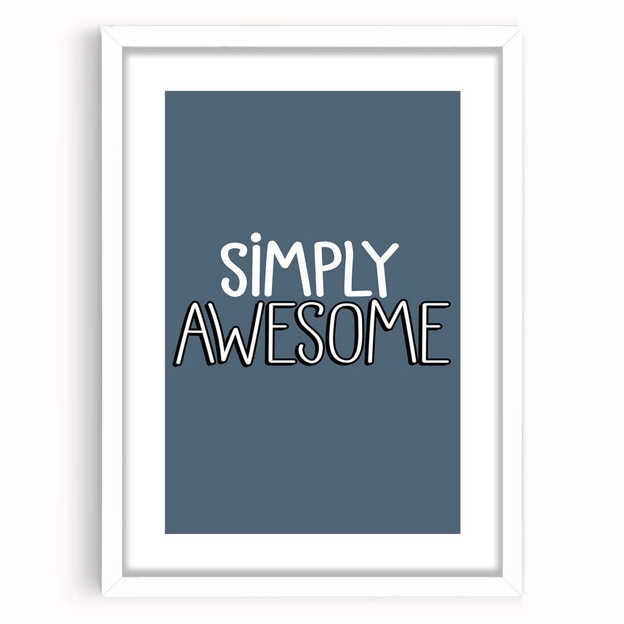 Simply Awesome - Boys Room Wall Art Kids Wall Decor