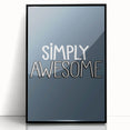 Simply Awesome - Boys Room Wall Art Kids Wall Decor