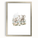 Mother and Baby Elephant Girls Room Wall Art – Nursery Print