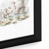 Mother and Baby Elephant Girls Room Wall Art – Nursery Print