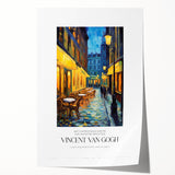 Impressionist floral art by Van Gogh in vibrant hues on rolled canvas, ideal for dining room or bathroom wall decor.
