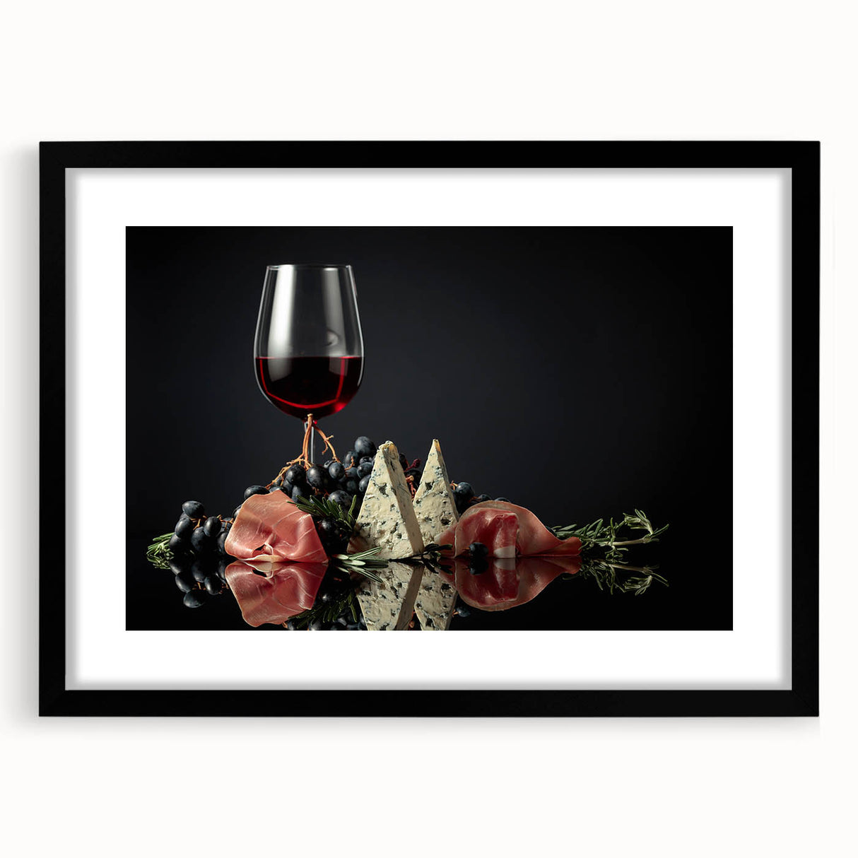 Wine & Cheese Elegance - Sophisticated Kitchen Wall Art