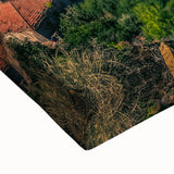 Large art of an Algerian landscape in black and white on stretched canvas, suitable for bedroom wall decor.