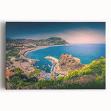 Black and white stretched canvas of Algerian scenery, ideal for kitchen wall art.