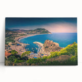 Large black and white stretched canvas of Algerian scenery, ideal for kitchen wall art or bedroom decor.