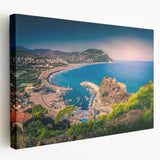 Panoramic Algerian landscape on large stretched canvas, displaying muted earth tones, ideal for kitchen wall art.