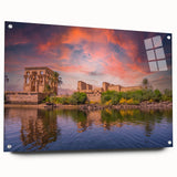 Acrylic glass print of an abstract African landscape in earthy tones, suitable for bedroom or dining room decor.