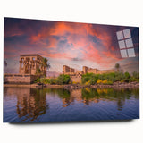 Large abstract wall art depicting the African scenery in muted earth tones on acrylic glass.