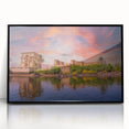 Large abstract wall art depicting an Egyptian scene in monochrome tones on a framed acrylic panel.