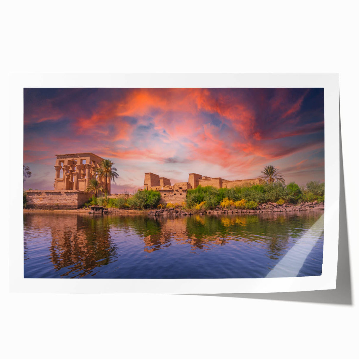 Extra large rolled print of an Egyptian landscape with muted earth tones, ideal for art wall dining room.