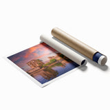 Extra large rolled canvas print featuring a serene Egyptian landscape, ideal for classy bathroom wall art.