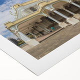 Art deco poster of Ethiopian scenery in muted earth tones on rolled canvas, suitable for dining room wall art.