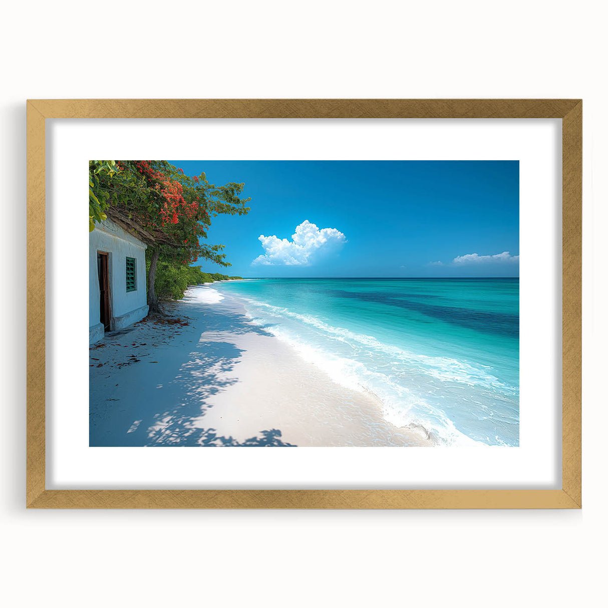 Textured art depicting an abstract African landscape in earth tones on a framed canvas, suitable for bedroom decor.