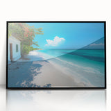 Large abstract wall art depicting a Kenyan scenery in muted earth tones on a framed acrylic panel.