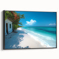 Black and white framed canvas of a Kenyan landscape, ideal for bedroom wall art.
