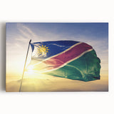 Black and white photograph of Namibian landscape on large stretched canvas, ideal for kitchen wall art.