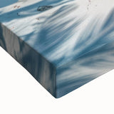 Large art of a Seychelles landscape in black and white on stretched canvas, suitable for bedroom wall decor.