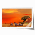 Extra large rolled print of Tanzania scenery with vibrant green and earth tones, ideal for art wall dining room.