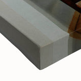 Monochrome landscape art painting of Tunisia on stretched canvas, suited for bedroom wall art.