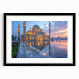 Abstract art print featuring vibrant, textured colors in an extra large black framed format, ideal for living room decor.