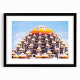 Extra large abstract art print featuring vibrant, colorful textures, ideal for living room decor.