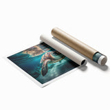 Extra large rolled print of a serene Malaysian landscape with lush greenery and soft blue skies.