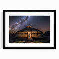 Extra large framed abstract print of a colorful Mongolian landscape on canvas, ideal for living room decor.
