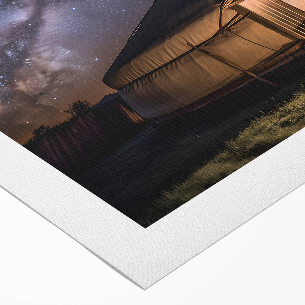 Art Deco poster of a Mongolian landscape on rolled canvas, featuring muted earth tones, ideal for dining room wall art.