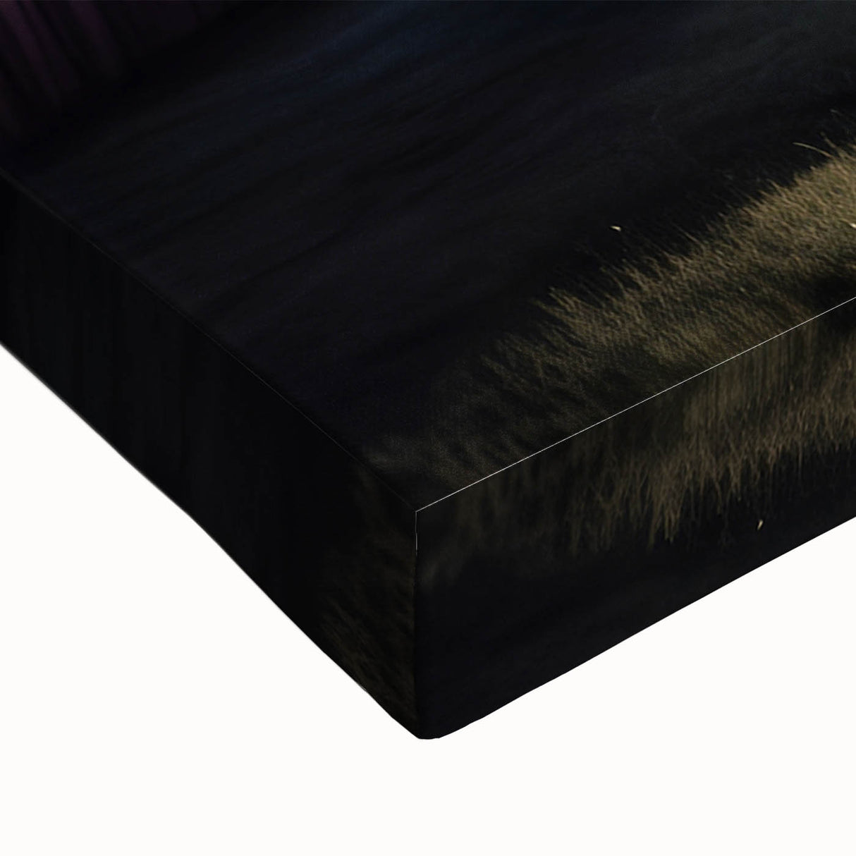 Large art of a Mongolian landscape in black and white on stretched canvas, ideal for bedroom decor.