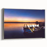 Landscape art painting of a Myanmar scenery in vibrant colors on a framed canvas, ideal for living room decor.