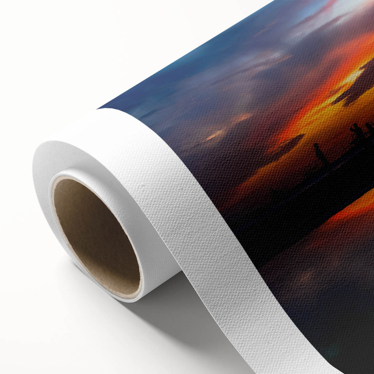 Art deco poster featuring a serene Philippine landscape in pastel colors on rolled canvas, ideal for nursery wall art.