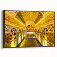 Black and white framed canvas featuring a vintage-style landscape of Sri Lanka, ideal for bedroom wall decor.
