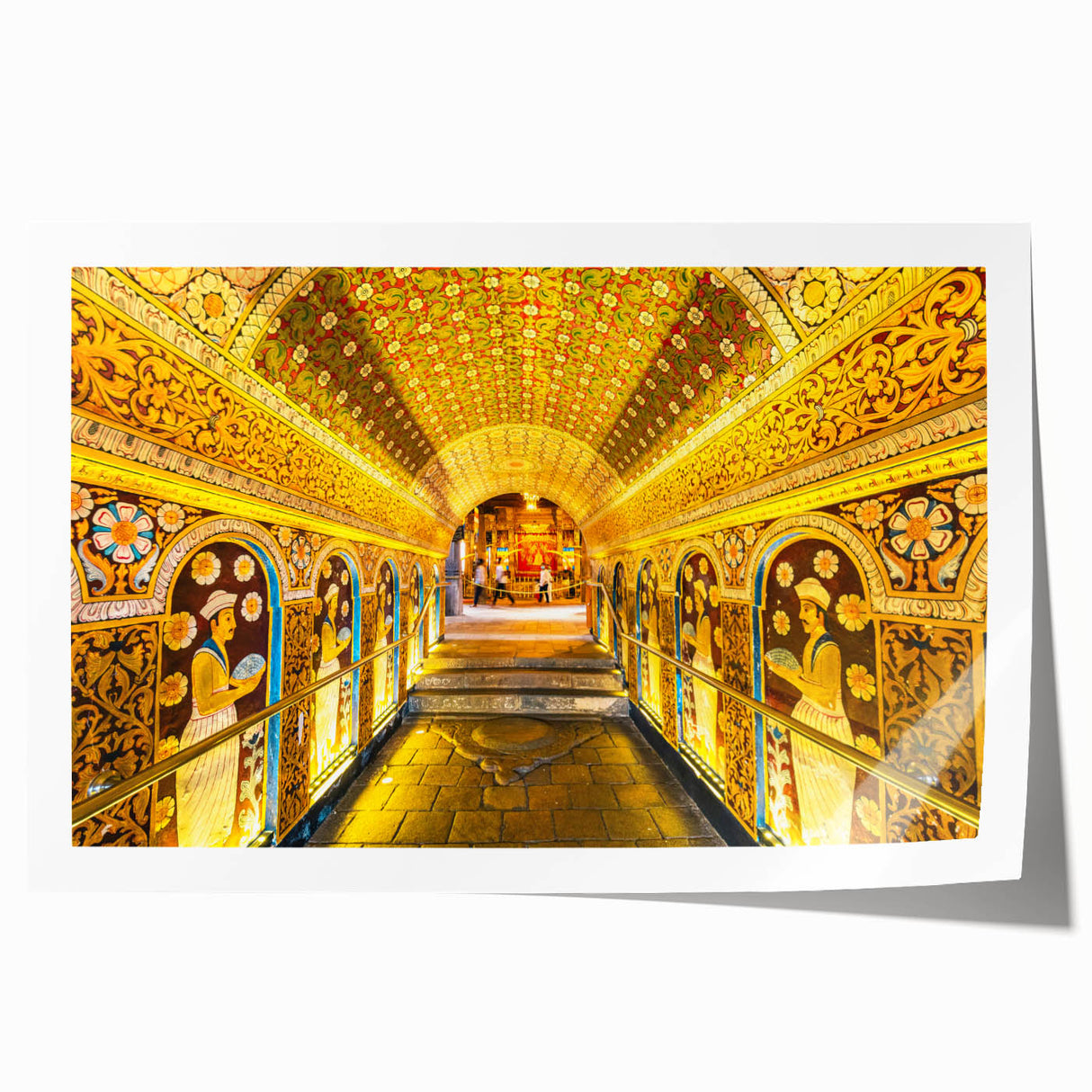 Extra large rolled print of a Sri Lankan scenery with vibrant greens and blues, ideal for art wall dining room.