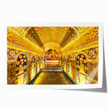 Extra large rolled print of a Sri Lankan scenery with vibrant greens and blues, ideal for art wall dining room.