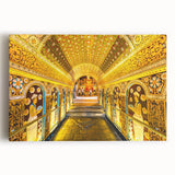 Black and white stretched canvas featuring a serene Sri Lankan landscape, ideal for kitchen wall art.