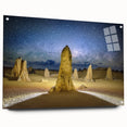 Acrylic print of Perth scenery with muted blue and green tones, ideal for dining room decor.