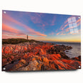 Large abstract wall art depicting a Tasmanian landscape in muted earth tones on acrylic glass.