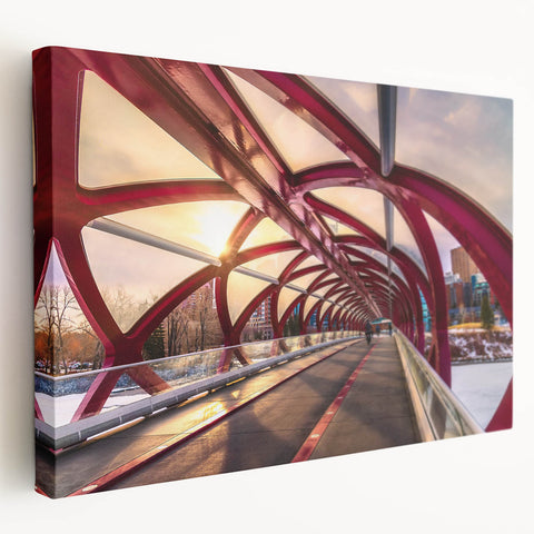 Scenic Alberta, Canada landscape on stretched canvas, featuring lush greenery and mountains, ideal for kitchen wall art.