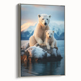 Framed canvas of a vintage-style Manitoba landscape in muted earth tones, ideal for bedroom wall art.