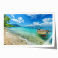 Extra large rolled print of Aruba scenery with vibrant ocean and sky colors, ideal for art wall dining room.