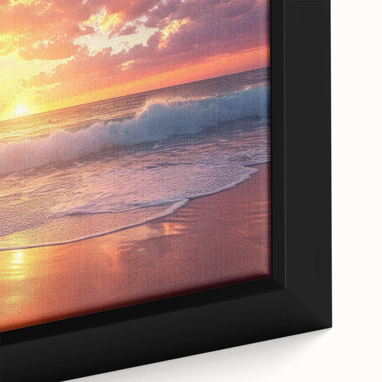 Framed canvas featuring a black textured scene of the Caribbean Bahamas, with colorful art accents.