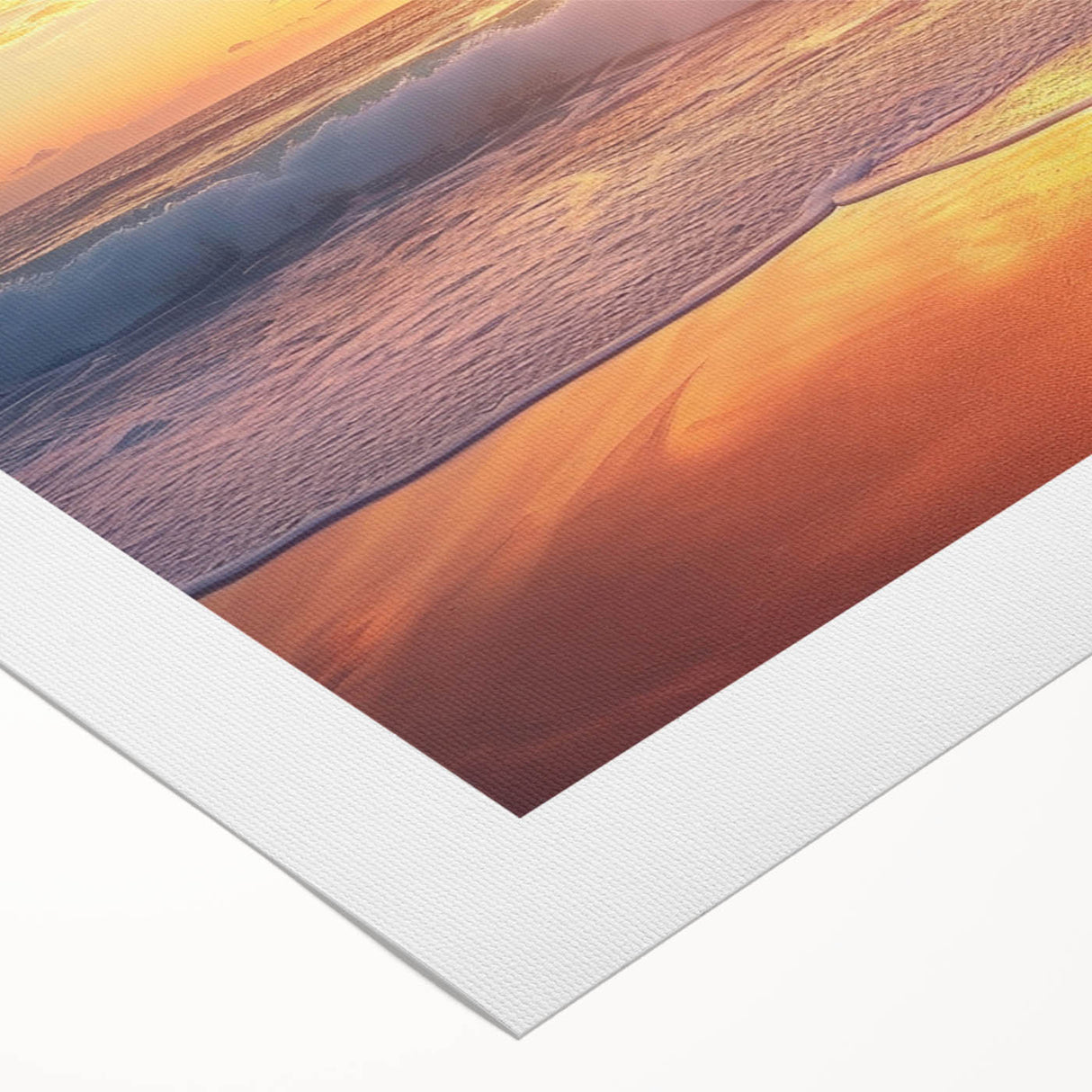 Art deco poster featuring a serene Caribbean beach scene on rolled canvas, suited for dining room or bathroom decor.